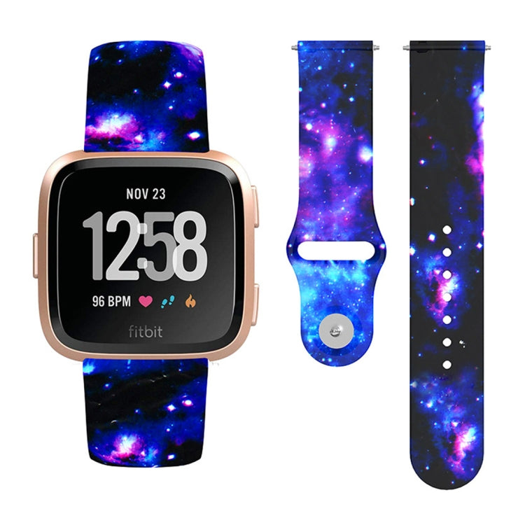 Cinturino in silicone stampato con fibbia rovesciata da 22 mm, For Fitbit Versa 2 / Lite