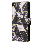 Custodia per telefono in pelle con cuciture effetto marmo bronzato, For Samsung Galaxy S25+ 5G, For Samsung Galaxy S25 Ultra 5G, For Samsung Galaxy S24 FE 5G