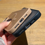 Custodia per telefono MagSafe effetto pelle smerigliata, For iPhone 17 Pro Max, For iPhone 17 Pro, For iPhone 17, For iPhone Air