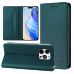 RC01 Custodia per telefono in pelle RFID con ventosa magnetica a doppia piega, For iPhone 14 Pro, For iPhone 14 Pro Max, For iPhone 7 / 8 / SE 2022