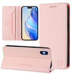 RC01 Custodia per telefono in pelle RFID con ventosa magnetica a doppia piega, For iPhone X / XS, For iPhone XR, For iPhone XS Max