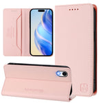 RC01 Custodia per telefono in pelle RFID con ventosa magnetica a doppia piega, For iPhone X / XS, For iPhone XR, For iPhone XS Max