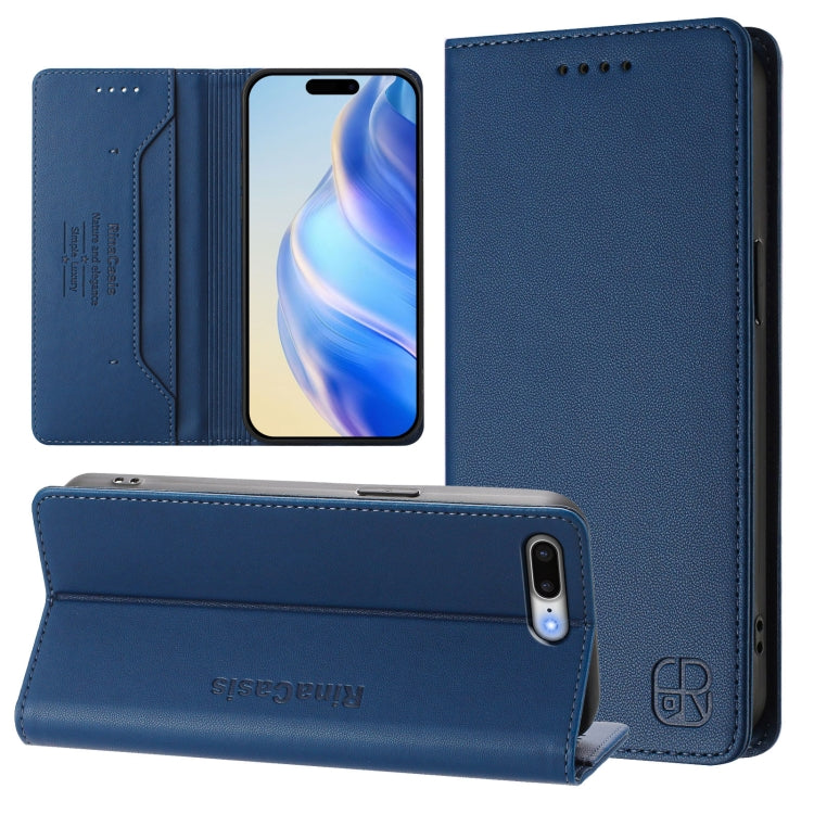 RC01 Custodia per telefono in pelle RFID con ventosa magnetica a doppia piega, For iPhone 7 Plus / 8 Plus