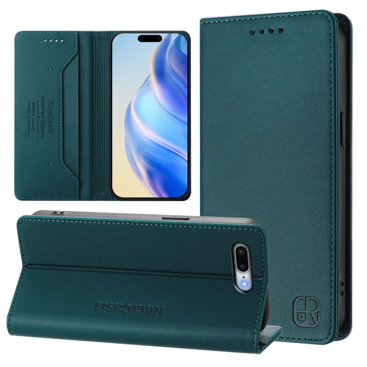 RC01 Custodia per telefono in pelle RFID con ventosa magnetica a doppia piega, For iPhone 7 Plus / 8 Plus