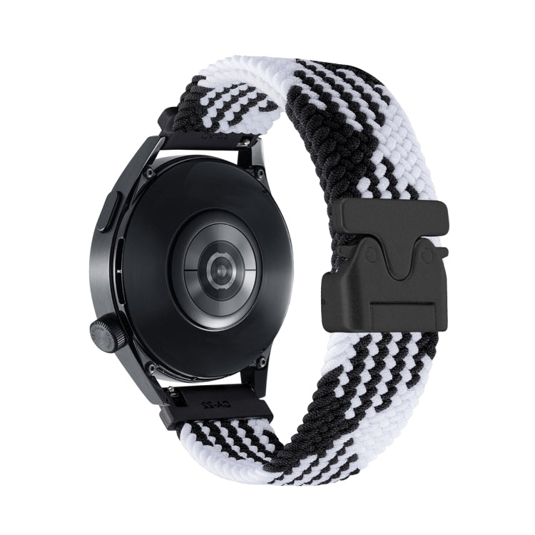 Cinturino per orologio in nylon intrecciato con bottone automatico, 20mm
