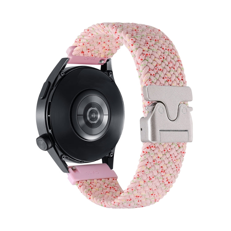 Cinturino per orologio in nylon intrecciato con bottone automatico, 20mm