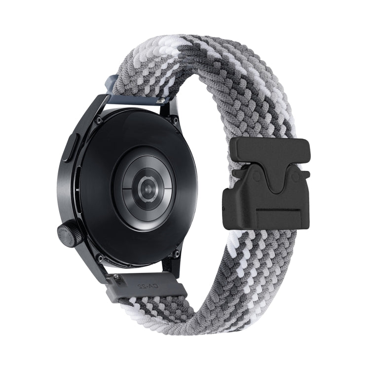 Cinturino per orologio in nylon intrecciato con bottone automatico, 20mm