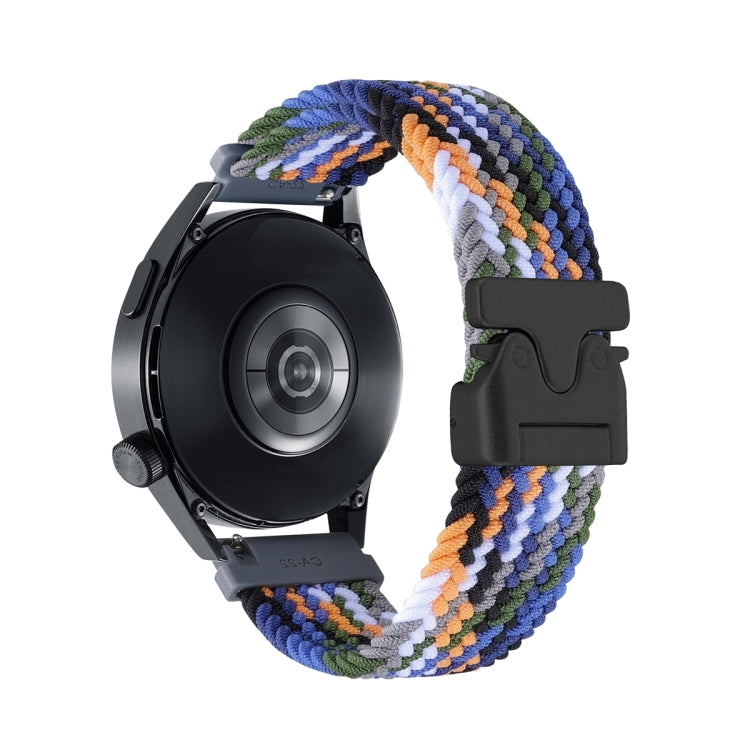 Cinturino per orologio in nylon intrecciato con bottone automatico, 20mm