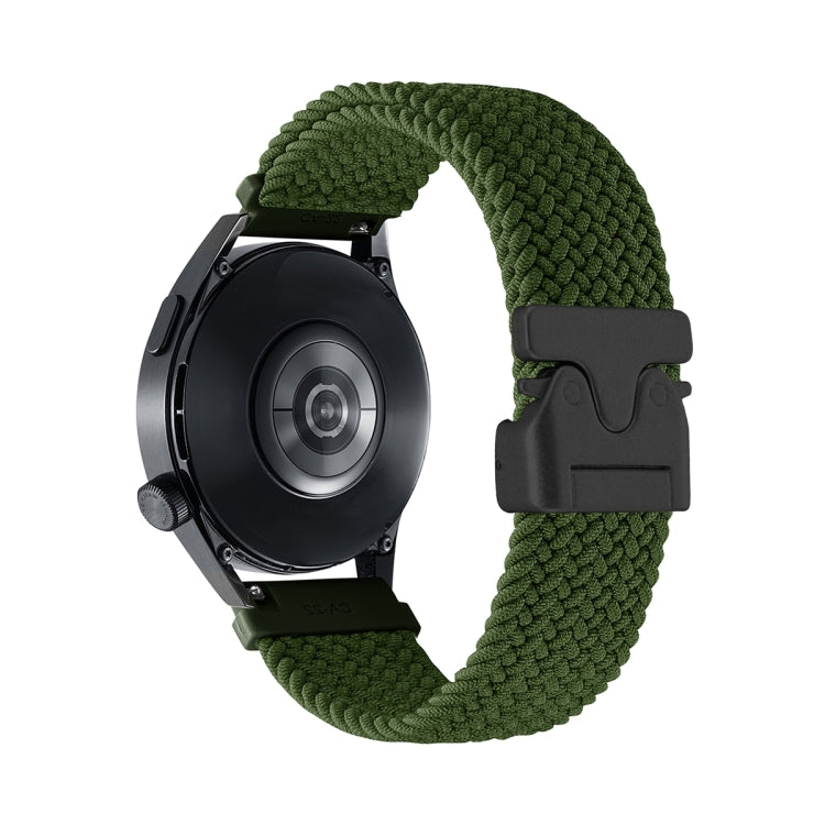 Cinturino per orologio in nylon intrecciato con bottone automatico, 22mm