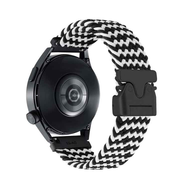 Cinturino per orologio in nylon intrecciato con bottone automatico, 22mm