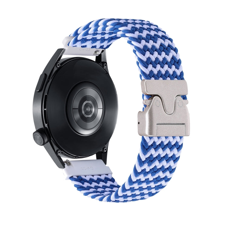 Cinturino per orologio in nylon intrecciato con bottone automatico, 22mm