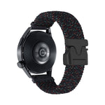 Cinturino per orologio in nylon intrecciato con bottone automatico, 22mm
