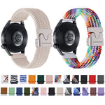 Cinturino per orologio in nylon intrecciato con bottone automatico, 20mm