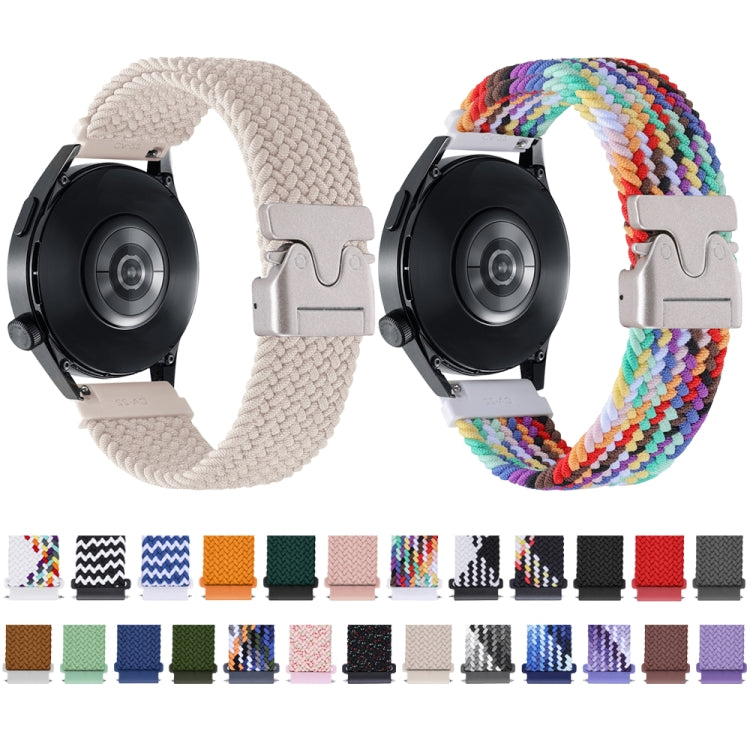 Cinturino per orologio in nylon intrecciato con bottone automatico, 22mm