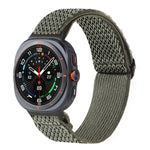 Cinturino per orologio in nylon intrecciato con motivo a onde, For Samsung Galaxy Watch Ultra 47mm / Ultra 2025