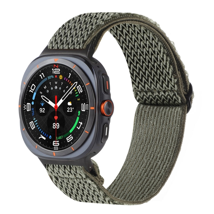 Cinturino per orologio in nylon intrecciato con motivo a onde, For Samsung Galaxy Watch Ultra 47mm / Ultra 2025