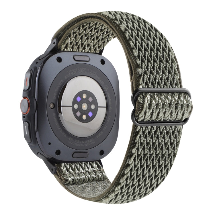 Cinturino per orologio in nylon intrecciato con motivo a onde, For Samsung Galaxy Watch Ultra 47mm / Ultra 2025