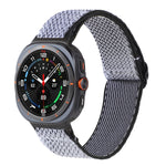 Cinturino per orologio in nylon intrecciato con motivo a onde, For Samsung Galaxy Watch Ultra 47mm / Ultra 2025