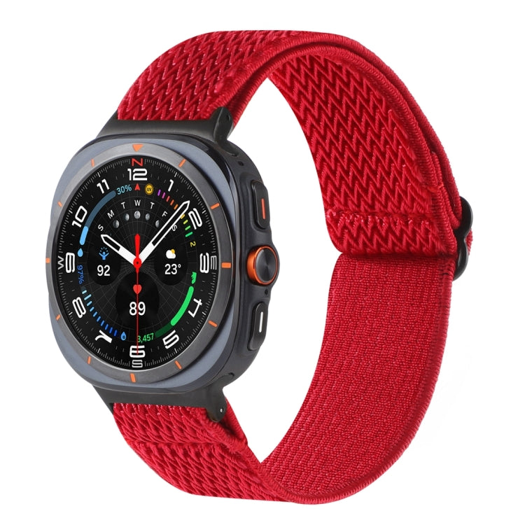Cinturino per orologio in nylon intrecciato con motivo a onde, For Samsung Galaxy Watch Ultra 47mm / Ultra 2025