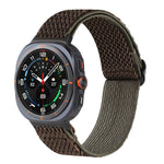 Cinturino per orologio in nylon intrecciato con motivo a onde, For Samsung Galaxy Watch Ultra 47mm / Ultra 2025