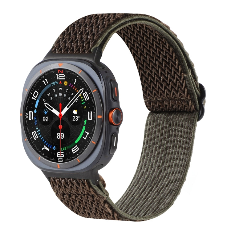Cinturino per orologio in nylon intrecciato con motivo a onde, For Samsung Galaxy Watch Ultra 47mm / Ultra 2025