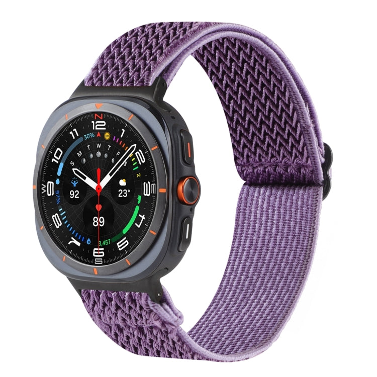 Cinturino per orologio in nylon intrecciato con motivo a onde, For Samsung Galaxy Watch Ultra 47mm / Ultra 2025