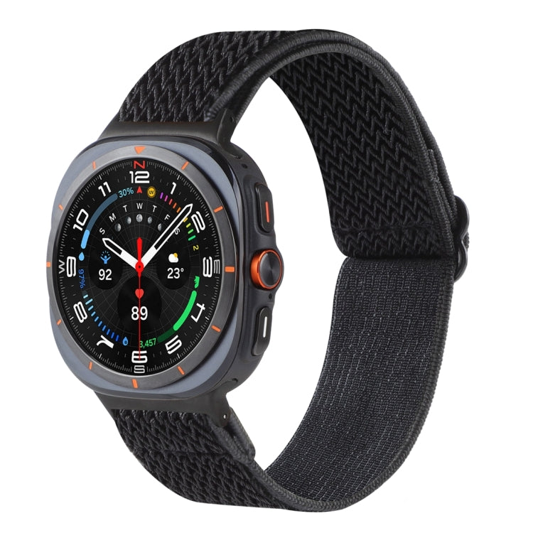 Cinturino per orologio in nylon intrecciato con motivo a onde, For Samsung Galaxy Watch Ultra 47mm / Ultra 2025