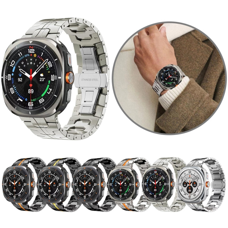 Cinturino per orologio in lega di titanio con fibbia a farfalla, For Samsung Galaxy Watch Ultra 47mm / Ultra 2025