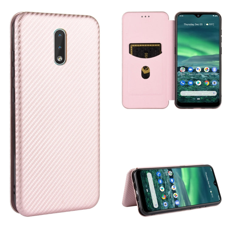Struttura in fibra di carbonio Flip orizzontale magnetico Custodia in pelle TPU + PC + PU con slot per schede, For Nokia 2.3, For Nokia 7.2 & 6.2, For TCL 10 Pro, For TCL 10 Lite
