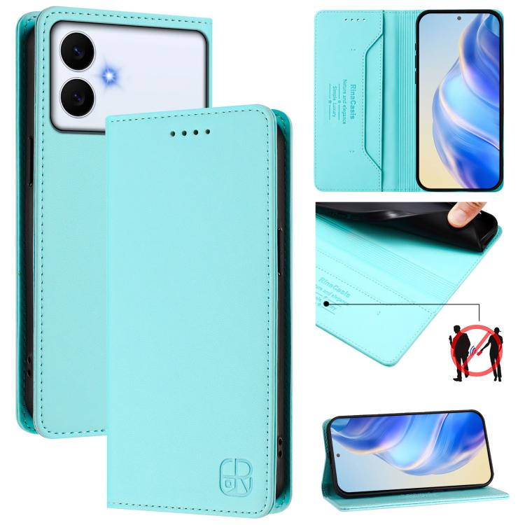 RC01 Custodia per telefono in pelle RFID con ventosa magnetica a doppia piega, For Galaxy S26 FE 5G, For Galaxy S26+ 5G, For Galaxy S26 Edge 5G
