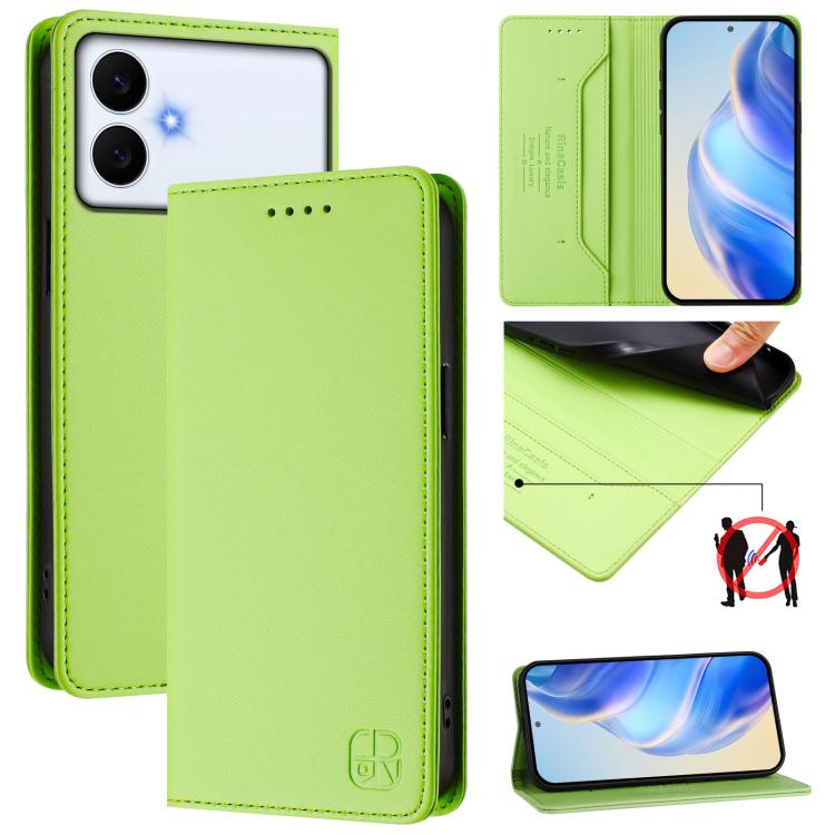 RC01 Custodia per telefono in pelle RFID con ventosa magnetica a doppia piega, For Galaxy S26 FE 5G, For Galaxy S26+ 5G, For Galaxy S26 Edge 5G