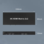 Measy MT4322 4K 30Hz 2 In 2 Out HDMI Matrix Switch Supporta commutazione senza interruzioni, EU Plug, US Plug, UK Plug, AU Plug