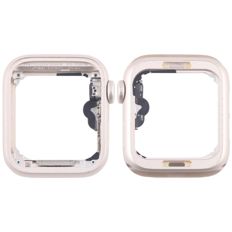 Piastra della lunetta del telaio centrale in lega di alluminio con cavo flessibile dell'asse di rotazione della corona, For Apple Watch SE 2022 40MM LTE, For Apple Watch SE 2022 40MM GPS, For Apple Watch SE 2022 44MM LTE, For Apple Watch SE 2022 44MM GPS