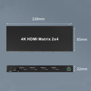 Measy MT4324 4K 30Hz 2 In 4 Out HDMI Matrix Switch Supporta commutazione senza interruzioni, EU Plug, US Plug, UK Plug, AU Plug