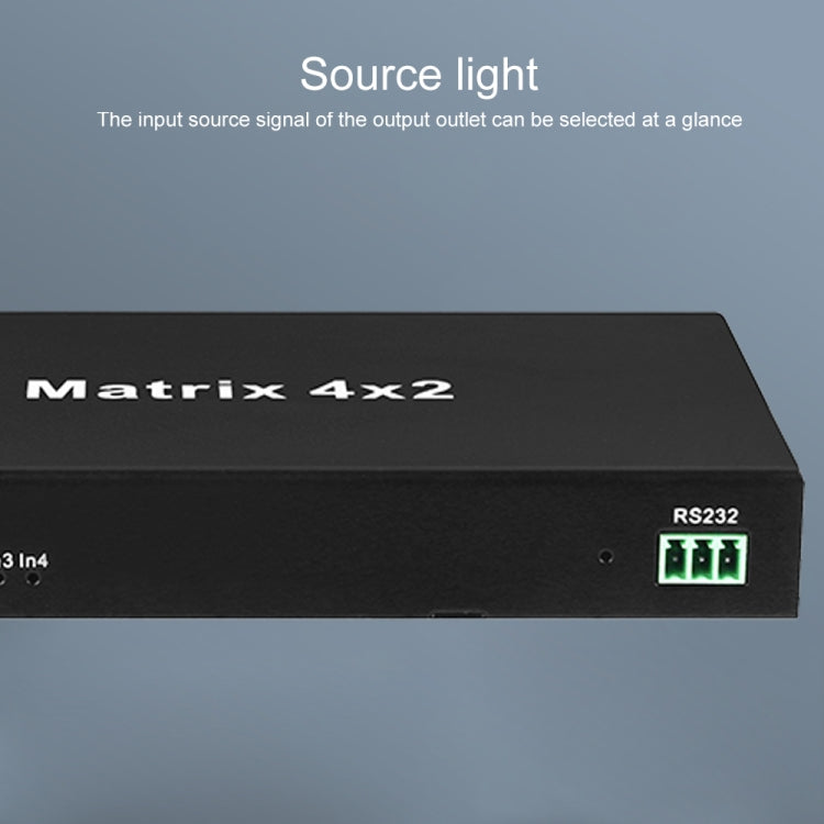 Measy MT4342 4K 30Hz 4 In 2 Out HDMI Matrix Switch Supporta commutazione senza interruzioni, EU Plug, US Plug, UK Plug, AU Plug