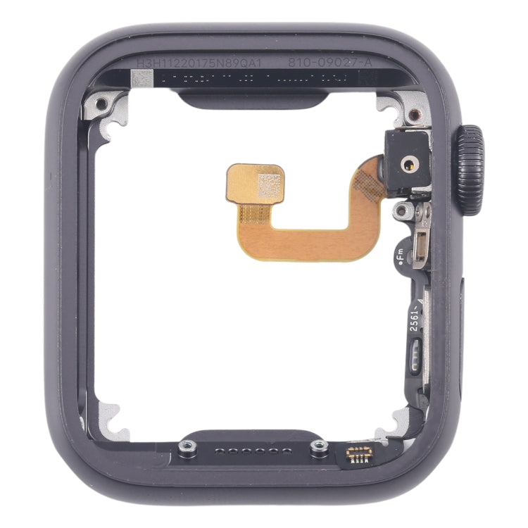 Piastra della lunetta del telaio centrale in lega di alluminio con cavo flessibile dell'asse di rotazione della corona, For Apple Watch Series 6 40MM LTE, For Apple Watch Series 6 40MM GPS, For Apple Watch Series 6 44MM LTE