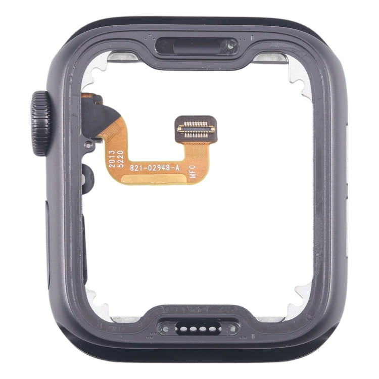 Piastra della lunetta del telaio centrale in lega di alluminio con cavo flessibile dell'asse di rotazione della corona, For Apple Watch Series 6 40MM LTE, For Apple Watch Series 6 40MM GPS, For Apple Watch Series 6 44MM LTE