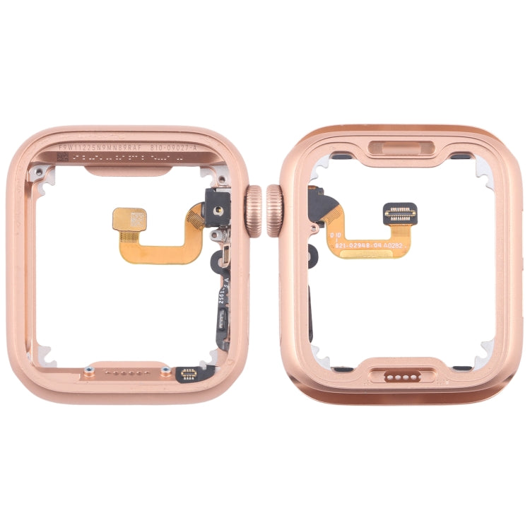 Piastra della lunetta del telaio centrale in lega di alluminio con cavo flessibile dell'asse di rotazione della corona, For Apple Watch Series 6 40MM LTE, For Apple Watch Series 6 40MM GPS, For Apple Watch Series 6 44MM LTE