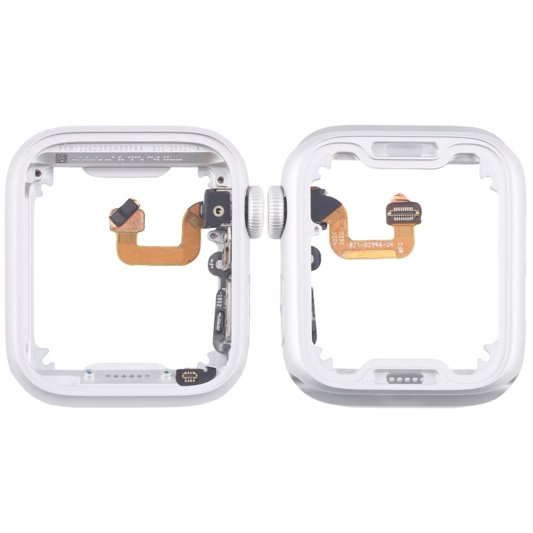 Piastra della lunetta del telaio centrale in lega di alluminio con cavo flessibile dell'asse di rotazione della corona, For Apple Watch Series 6 40MM LTE, For Apple Watch Series 6 40MM GPS, For Apple Watch Series 6 44MM LTE