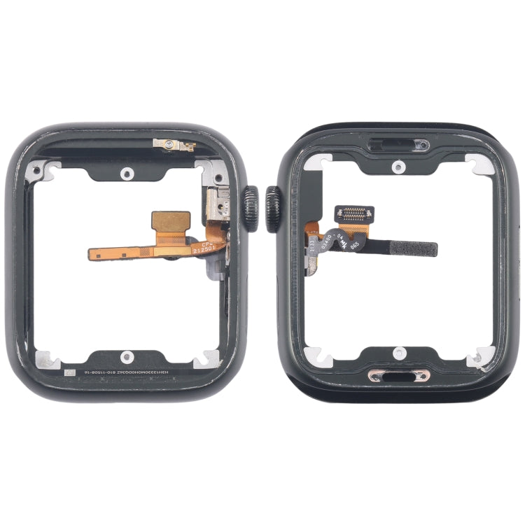 Piastra della lunetta del telaio centrale in lega di alluminio con cavo flessibile dell'asse di rotazione della corona, For Apple Watch Series 7 41MM LTE, For Apple Watch Series 7 41MM GPS, For Apple Watch Series 7 45MM LTE