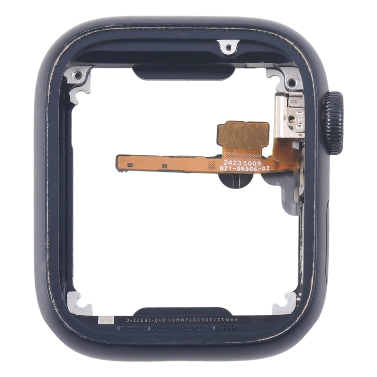 Piastra della lunetta del telaio centrale in lega di alluminio con cavo flessibile dell'asse di rotazione della corona, For Apple Watch Series 7 / 8 / 9 45MM LTE, For Apple Watch Series 7 / 8 / 9 45MM GPS, For Apple Watch Series 7 / 8 / 9 41MM LTE