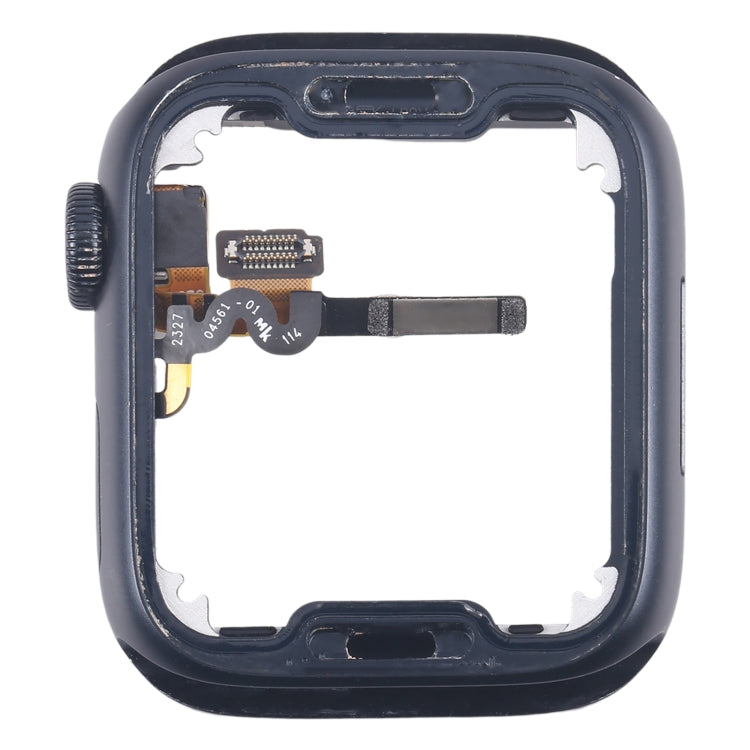 Piastra della lunetta del telaio centrale in lega di alluminio con cavo flessibile dell'asse di rotazione della corona, For Apple Watch Series 7 / 8 / 9 45MM LTE, For Apple Watch Series 7 / 8 / 9 45MM GPS, For Apple Watch Series 7 / 8 / 9 41MM LTE