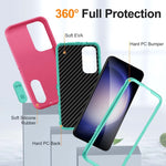 Custodia per telefono in silicone ibrido per PC robusto con supporto, For Samsung Galaxy S24+ / S25+ 5G, For Samsung Galaxy S25 Ultra 5G