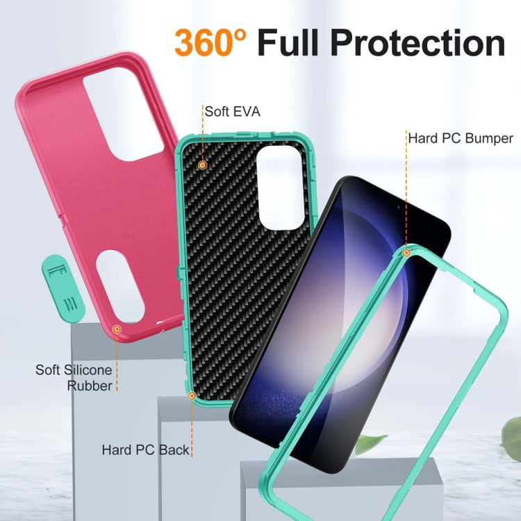 Custodia per telefono in silicone ibrido per PC robusto con supporto, For Samsung Galaxy S24+ / S25+ 5G, For Samsung Galaxy S25 Ultra 5G