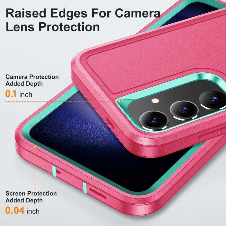 Custodia per telefono in silicone ibrido per PC robusto con supporto, For Samsung Galaxy S24+ / S25+ 5G, For Samsung Galaxy S25 Ultra 5G