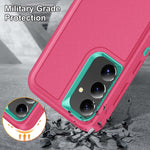 Custodia per telefono in silicone ibrido per PC robusto con supporto, For Samsung Galaxy S24+ / S25+ 5G, For Samsung Galaxy S25 Ultra 5G