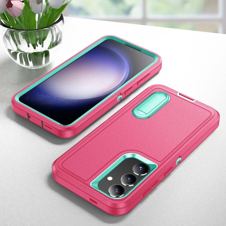 Custodia per telefono in silicone ibrido per PC robusto con supporto, For Samsung Galaxy S24+ / S25+ 5G, For Samsung Galaxy S25 Ultra 5G