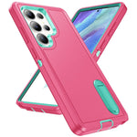 Custodia per telefono in silicone ibrido per PC robusto con supporto, For Samsung Galaxy S25 Ultra 5G