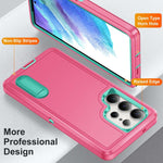 Custodia per telefono in silicone ibrido per PC robusto con supporto, For Samsung Galaxy S25 Ultra 5G