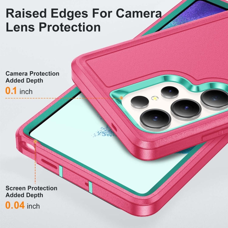 Custodia per telefono in silicone ibrido per PC robusto con supporto, For Samsung Galaxy S25 Ultra 5G